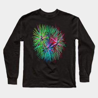 Light Up The Night Sky Colorful Fireworks Celebrations 4 Long Sleeve T-Shirt